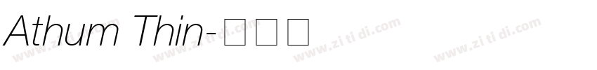 Athum Thin字体转换